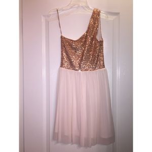 Rose Gold Sequins ASOS dress
